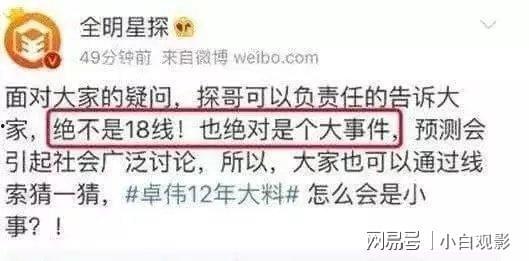 卓伟最新爆料了,娱乐圈惊天大瓜，真相令人震惊！